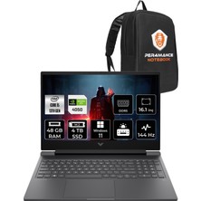 HP Victus 16 Intel Core i5 13500H 48GB 2TB SSD + 2TB SSD RTX4050/6GB 144Hz 16.1" FHD W11H Taşınabilir Bilgisayar & PER4 Çanta 7P6L8EAPN383