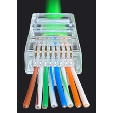 Seenergy RJ45 Cat6 Yeni Nesil Delikli Jack Konnektör - Yeni Nesil Ez Delikli RJ45 Network Jack 100 Adet