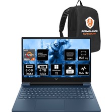 HP Victus 15 AMD Ryzen 5 5600H 8GB 4TB SSD RX6500M 144Hz 15.6'' FHD W11P Taşınabilir Bilgisayar & PER4 Çanta 7N9G7EAPN435