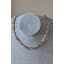 Bade Accessories Amorf Natürel Sitrin Doğal Taş Kolye