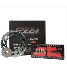 JT Zincir Dişli Seti Ktm Rc (390 Cc)  (2022-2023) / Zincir: JT-520X1R3 (ÇELIK)-118 / Dişli: Jt (15T) Sunstar: (45T)