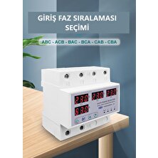 Tomzn Otomatik Faz Seçici ve Yüksek Alçak Voltaj Akım Koruma Rölesi 220V 100A Yıldırım Koruyucu Röle