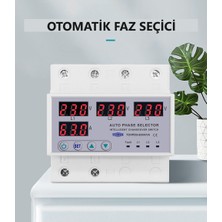 Tomzn Otomatik Faz Seçici ve Yüksek Alçak Voltaj Akım Koruma Rölesi 220V 100A Yıldırım Koruyucu Röle