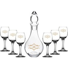 Paşabahçe 97872 Benefşe 7 Parça Etiketli Şişeli Su Bardağı Kadeh Takımı