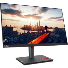 Lenovo Thinkvision P24H-30, 23.8" Qhd (2560X1440) IPS Monitör, 63B3GAT6TK Pivot, Yükseklik Ayarlı Ayak, USB Type-C, RJ45 Ethernet Hub