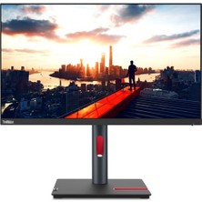 Lenovo Thinkvision P24H-30, 23.8" Qhd (2560X1440) IPS Monitör, 63B3GAT6TK Pivot, Yükseklik Ayarlı Ayak, USB Type-C, RJ45 Ethernet Hub