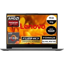 Lenovo Ideapad 3 17ALC6 Amd Ryzen 7-5700U 12GB Ram 512GB SSD Freedos 17.3" Taşınabilir Bilgisayar