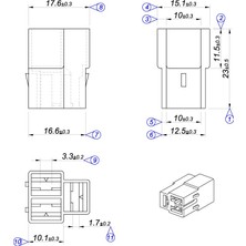 Mesa Konnektör Kılıfı - 3 Lü Erkek Konnektör 10 Adet (KE3207)