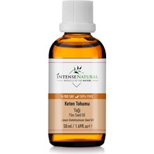 Intense Natural Keten Tohumu Yağı Soğuk Sıkım 50 ml %100 Saf ve Doğal Flax Seed Carrier Oil