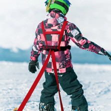 Sonreyon Snowboard ve Kayak Eğitim Askısı Kayışı 4-10 Yaş Arası Için Kırmızı Renk