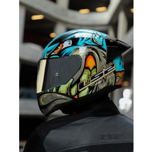 LS2 Rapıd 2 Race Neo Mavi-Mor Kask (C2)