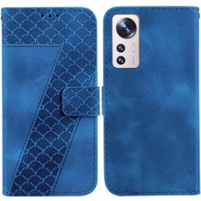 YH Market Telefon Kılıfı Için Xiaomi 12 PRO/12S Pro Pu Deri Kabartmalı Desen Çevirme Kartı (Yurt Dışından)