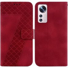 YH Market Telefon Kılıfı Için Xiaomi 12 PRO/12S Pro Pu Deri Kabartmalı Desen Çevirme Kartı (Yurt Dışından)