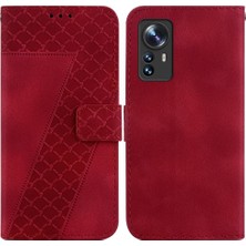 YH Market Xiaomi 12/12S/12X Pu Deri Kart Yuvası Fonksiyonu Için Telefon Kılıfı Kabartmalı (Yurt Dışından)