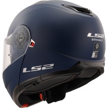 Ls2 Strobe 2 Çene Açılır Güneş Vizör  Mat Navy Mavi Kask