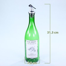 Zeytunca Yağdanlık Sosluk Sirkelik Özel Akıtıcılı Çimen Yeşili Nar Ekşisi Etiketli 750 ml