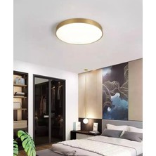 Buiva Mat Gold Sarı LED Panel Avize Tavana Sıfır 6500K Buz Beyazı Işık