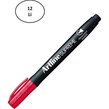 Artline Supreme Permament Markör 1 0 mm Kırmızı 12'li