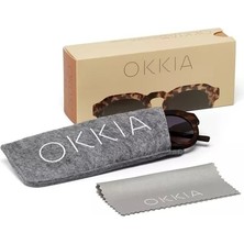 Okkia Zeno Round Unisex Klasik Havana Güneş Gözlüğü Siyah Gradyan