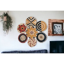 Atlas Home Art 7'li Hasır Duvar Tabağı Seti
