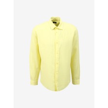 Fabrika Comfort Basic Gömlek Yaka Düz Açık Sarı Erkek Gömlek FC4SM-GML 0784