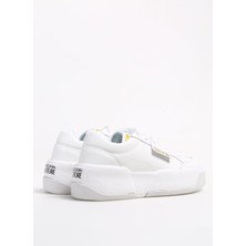 Versace Jeans Couture Sarı - Beyaz Kadın Deri Sneaker 75VA3ST2ZP305G03