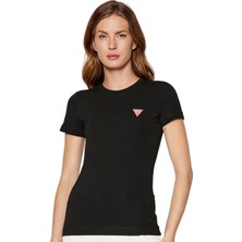 Guess Bisiklet Yaka Siyah Kadın T-Shirt W2YI44J1314-JBLK
