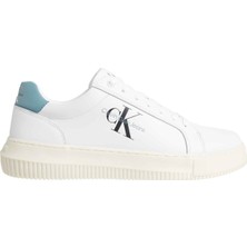 Calvin Klein Beyaz - Mavi Erkek Deri Sneaker Chunky Cupsole Mono Lth