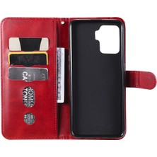 BDT Boutique Oppo Reno 5 LITE/A94 4g ile Uyumlu Moda Fermuar Çevirme Deri Manyetik Cüzdan Telefon Kılıfı (Yurt Dışından)