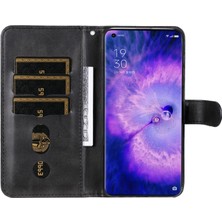 BDT Boutique Oppo Find X5 Pro ile Uyumlu Moda Fermuar Çevirme Deri Manyetik Cüzdan Telefon Kılıfı (Yurt Dışından)