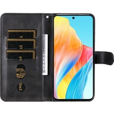 BDT Boutique Oppo A58 4g ile Uyumlu Moda Fermuar Çevirme Deri Manyetik Cüzdan Telefon Kılıfı (Yurt Dışından)