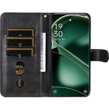 BDT Boutique Oppo Find X6 ile Uyumlu Moda Fermuar Çevirme Deri Manyetik Cüzdan Telefon Kılıfı (Yurt Dışından)