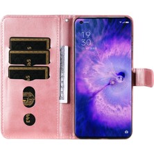 BDT Boutique Oppo Find X5 ile Uyumlu Moda Fermuar Çevirme Deri Manyetik Cüzdan Telefon Kılıfı (Yurt Dışından)