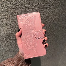 BDT Boutique Huawei Y8P Kelebek Kanatları Narin Çiçekler Flip Darbeye Deri ile Uyumlu Telefon Kılıfı (Yurt Dışından)