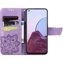 BDT Boutique Oneplus Nord N20 Kelebek Kanatları Narin Çiçekler Darbeye Deri Telefon Kılıfı (Yurt Dışından)