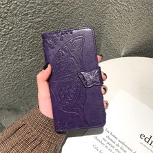 BDT Boutique Vıvo V21 Kelebek Kanatları Narin Çiçekler Darbeye Deri Telefon Kılıfı (Yurt Dışından)