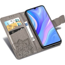 BDT Boutique Huawei Y8P Kelebek Kanatları Narin Çiçekler Flip Darbeye Deri ile Uyumlu Telefon Kılıfı (Yurt Dışından)