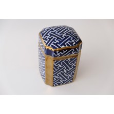 Mikasa Moor Kapaklı Seramik Küp Mavi-Gold