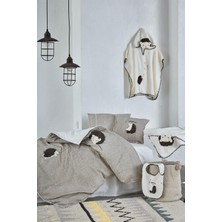Ecocotton Migala Bebek Nevresim Takımı %100 Organik Pamuk Müslin Nakışlı Bej 100x150 Cm