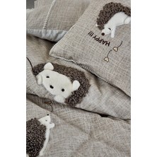 Ecocotton Migala Bebek Nevresim Takımı %100 Organik Pamuk Müslin Nakışlı Bej 100x150 Cm