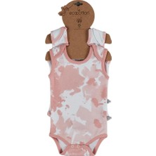 Ecocotton Rosa Kız Bebek Zıbın Seti Kolsuz 2'li Somon