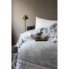 İssimo Gardeniere Çift Kişilik Yatak Örtüsü Gri 220*240 cm