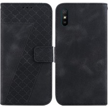 Manyi Mall Xiaomi Redmi 9A Kart Yuvası Fonksiyonu Için Telefon Kılıfı Kabartmalı Desen Cüzdan (Yurt Dışından)