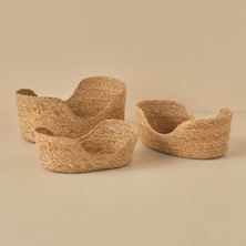 Bella Maison Berry Hasır Oval Sepet Naturel (33 x 18  cm )