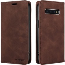Manyi Market Samsung Galaxy S10 Pu Deri Folio Cüzdan Manyetik Koruyucu Kılıf (Yurt Dışından)