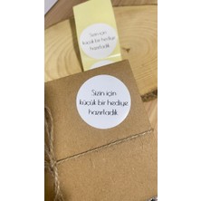 Butik Sosyetik Senin Için Hediye Hazırladık Yuvarlak Yapışkanlı Etiket 3X3CM 150 Adet