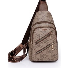 Chenwei1 Abay Moda Büyük Kapasiteli Crossbody Çanta Basit Vintage Rahat Göğüs Çantası (Yurt Dışından)