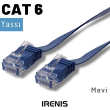 IRENIS 5 Metre Cat6 Kablo Yassı Ethernet Network Lan Ağ Internet Kablosu