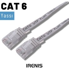 IRENIS 10 Metre Cat6 Kablo Yassı Ethernet Network Lan Ağ Internet Kablosu