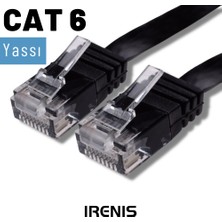 IRENIS 15 Metre Cat6 Kablo Yassı Ethernet Network Lan Ağ Internet Kablosu